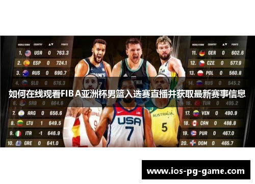 如何在线观看FIBA亚洲杯男篮入选赛直播并获取最新赛事信息 如何在线观看FIBA亚洲杯男篮入选赛直播并获取最新赛事信息